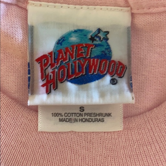 🆕VINTAGE PLANET HOLLYWOOD LAS VEGAS PINK SHIRT SIZE SMALL 100% COTTON💖💝💕💞💓💗💘🌎👚👕 - Picture 2 of 4